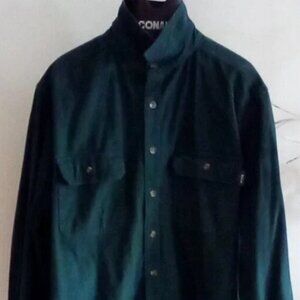 Two Woolrich Thick Flannel  Cotton Shirt Mens 2XL Barn Chore Green